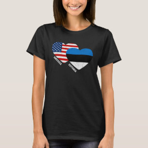 Estland-Flagge Estnisch-Amerikanischer Stolz Vint T-Shirt