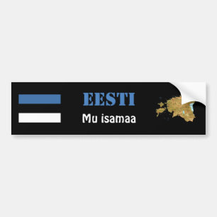 Estland Flagge + Karte Aufkleber Autoaufkleber