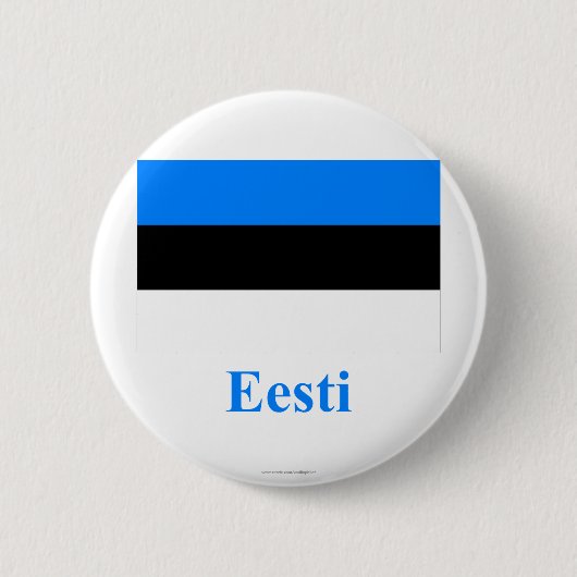 Estland-Flagge mit Namen in estnischem Button (Vorderseite)