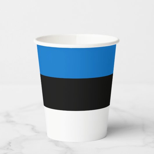 Estland-Flagge Pappbecher (Links)