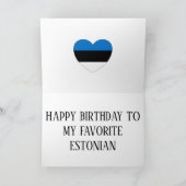 Estland Flagge Patriotic Geburtstag Karte (Innenseite)