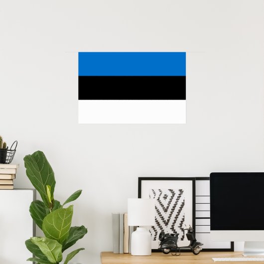 Estland-Flagge Poster (Heimbüro)