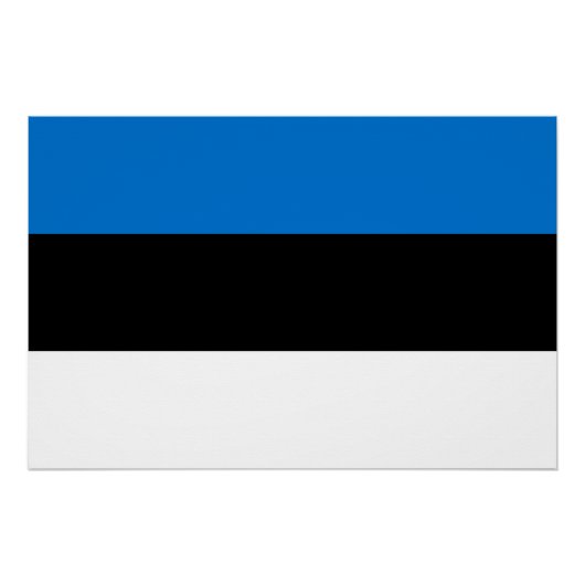 Estland-Flagge Poster (Vorderseite)