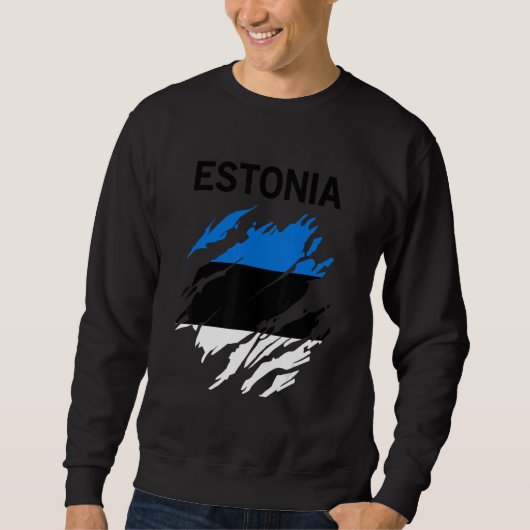 Estland-Flagge Sweatshirt (Vorderseite)
