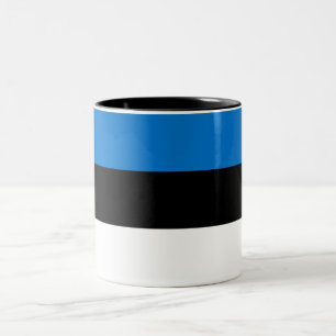 Estland-Flagge Zweifarbige Tasse