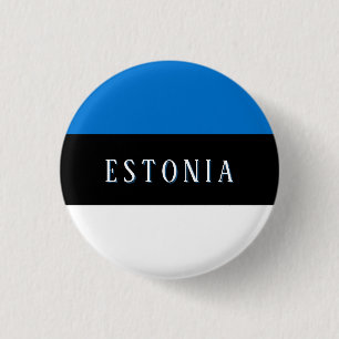 Estland-Flaggen-Anstecknadel mit Text Button