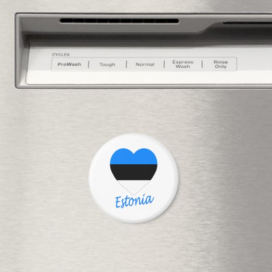 Estland Flaggenherz Magnet (In Situ (Geschirrspüler))