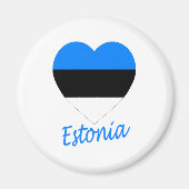Estland Flaggenherz Magnet (Vorne)