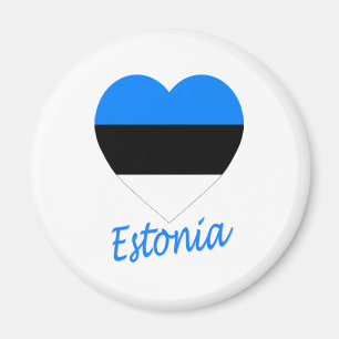 Estland Flaggenherz Magnet
