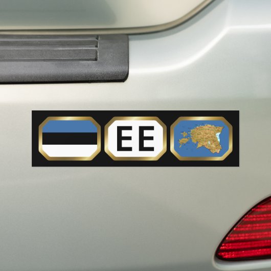 Estland Flaggenplan-Code-Autoaufkleber Autoaufkleber (Auf Auto)