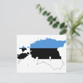 Estland Flaggenplan EE Postkarte (Stehend Vorderseite)