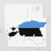 Estland Flaggenplan EE Postkarte (Vorne/Hinten)