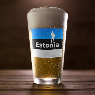Estland Fußball Glas