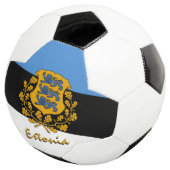 Estland - Fußball und Estnische Flagge / Sport (Dreiviertel)
