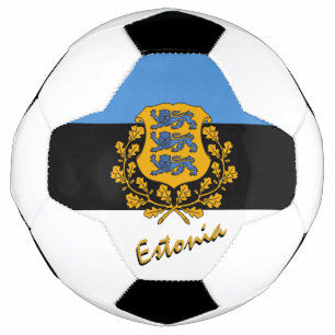 Estland - Fußball und Estnische Flagge / Sport