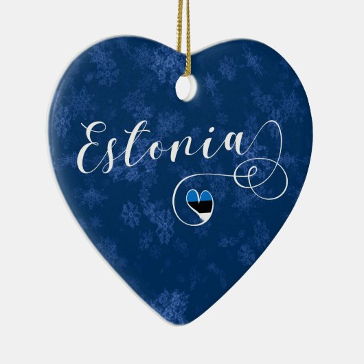 Estland-Herz, Weihnachtsbaum-Verzierung, estnisch Keramikornament (Rechts)