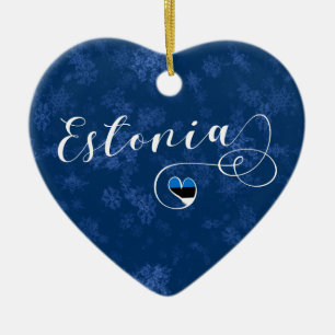 Estland-Herz, Weihnachtsbaum-Verzierung, estnisch Keramikornament