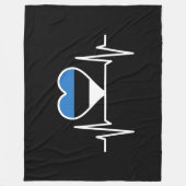 Estland Herzschlager Flagge Fleecedecke (Vorderseite)