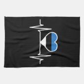 Estland Herzschlager Flagge Geschirrtuch (Horizontal)