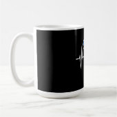 Estland Herzschlager Flagge Kaffeetasse (Links)