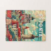 Estland Illustration Travel Art Vintag Puzzle (Horizontal)