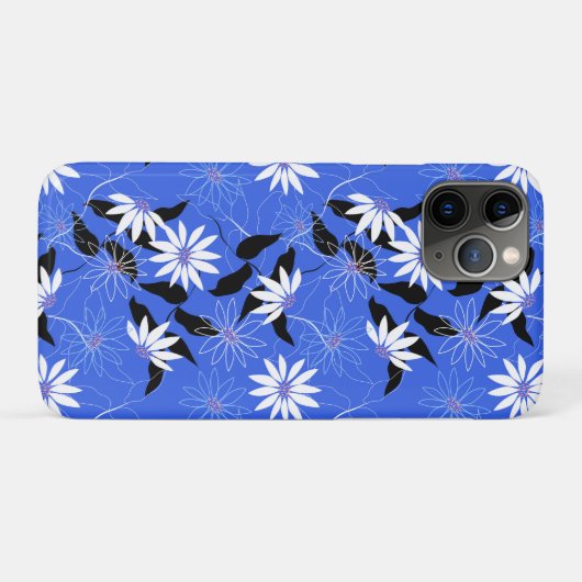 Estland iPhone Fall. Blaue Blumenfarben Case-Mate iPhone Hülle (Rückseite (Horizontal))