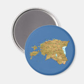 Estland Karte Magnet (Vorderseite/Rückseite)
