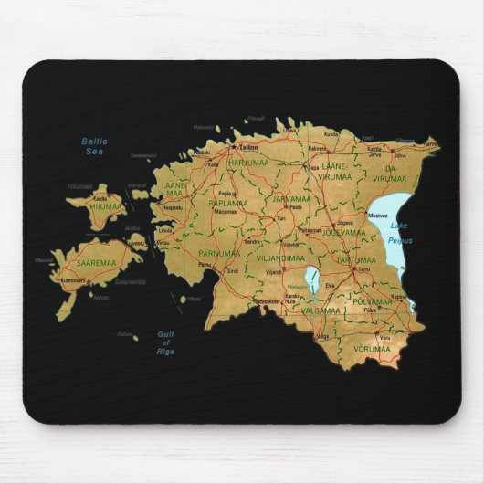 Estland-Karte Mousepad (Vorne)