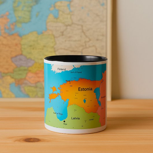 Estland Karte Tasse