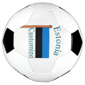 Estland Länderflagge Thunder_Cove Fußball (Gedreht)