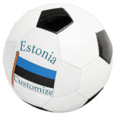 Estland Länderflagge Thunder_Cove Fußball (Dreiviertel)