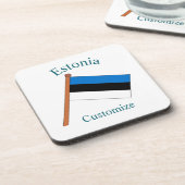 Estland Länderflagge Thunder_Cove Getränkeuntersetzer (Linke Seite)