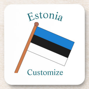 Estland Länderflagge Thunder_Cove Getränkeuntersetzer