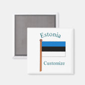 Estland Länderflagge Thunder_Cove Magnet (Vorderseite/Rückseite)