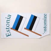 Estland Länderflagge Thunder_Cove Strandtuch (Vorderseite)