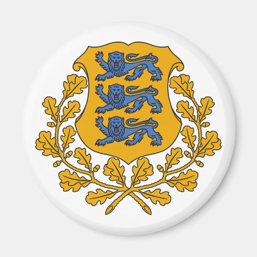 Estland Landeswappen Symbol Emblem Flagge Magnet (Vorne)