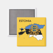 Estland Magnet! Magnet (Vorderseite/Rückseite)