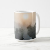 Estland Natur Früh Morgen in Viru-Bog Kaffeetasse (VorderseiteRechts)