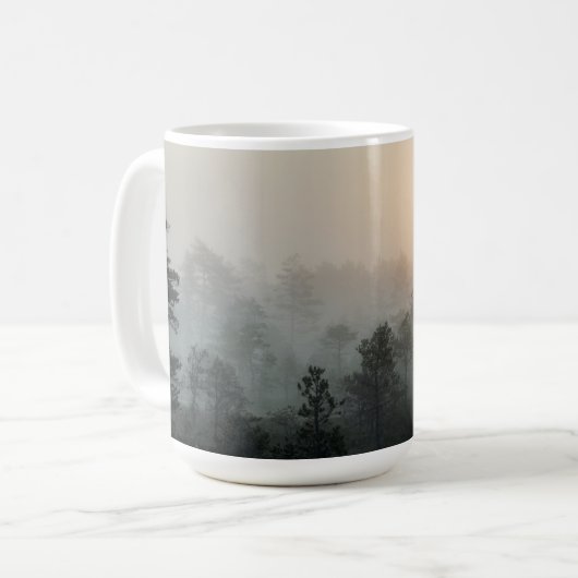 Estland Natur Früh Morgen in Viru-Bog Kaffeetasse (Vorderseite Links)