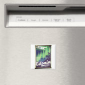 Estland Northern Lights Abenteuerposter. Magnet (In Situ (Geschirrspüler))