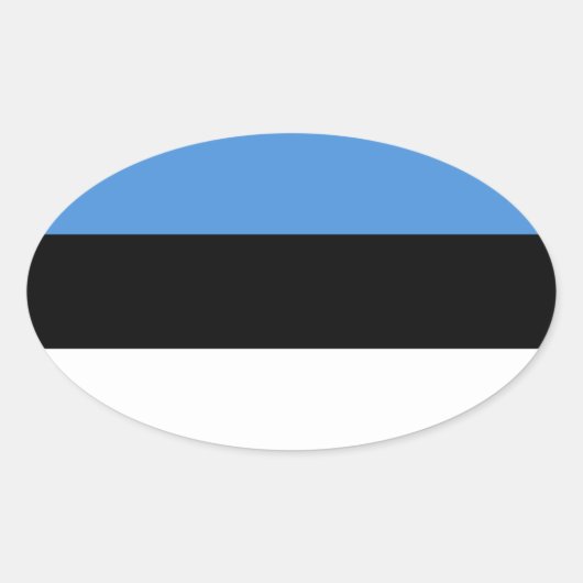 Estland Ovaler Aufkleber (Vorderseite)
