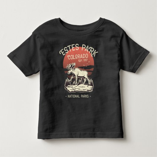 Estland Park Colorado Nationalpark Moose Sunset Kleinkind T-shirt (Vorderseite)