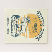 Estland Park Colorado Nationalpark Moose Sunset Puzzle (Horizontal)