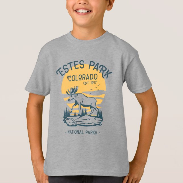 Estland Park Colorado Nationalpark Moose Sunset T-Shirt (Vorderseite)