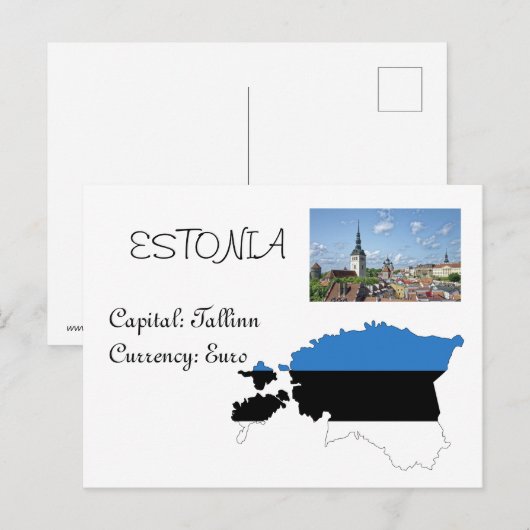 Estland Postkarte (Vorne/Hinten)