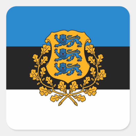 Estland Quadratischer Aufkleber (Vorderseite)