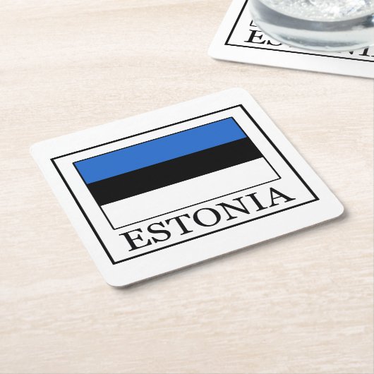 Estland Rechteckiger Pappuntersetzer (angewinkelt)