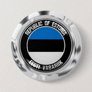 Estland-RundEmblem Button