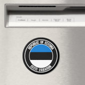 Estland-RundEmblem Magnet (In Situ (Geschirrspüler))