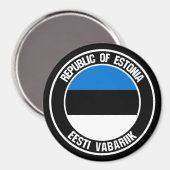 Estland-RundEmblem Magnet (Vorderseite/Rückseite)